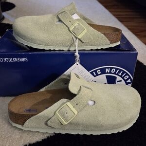 BIRKENSTOCK BKSTON BS NARROWFIT  'FADED LIME' CLOG